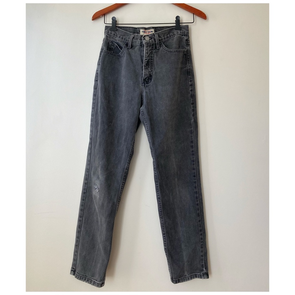 Vintage 80s black denim jeans by guess.